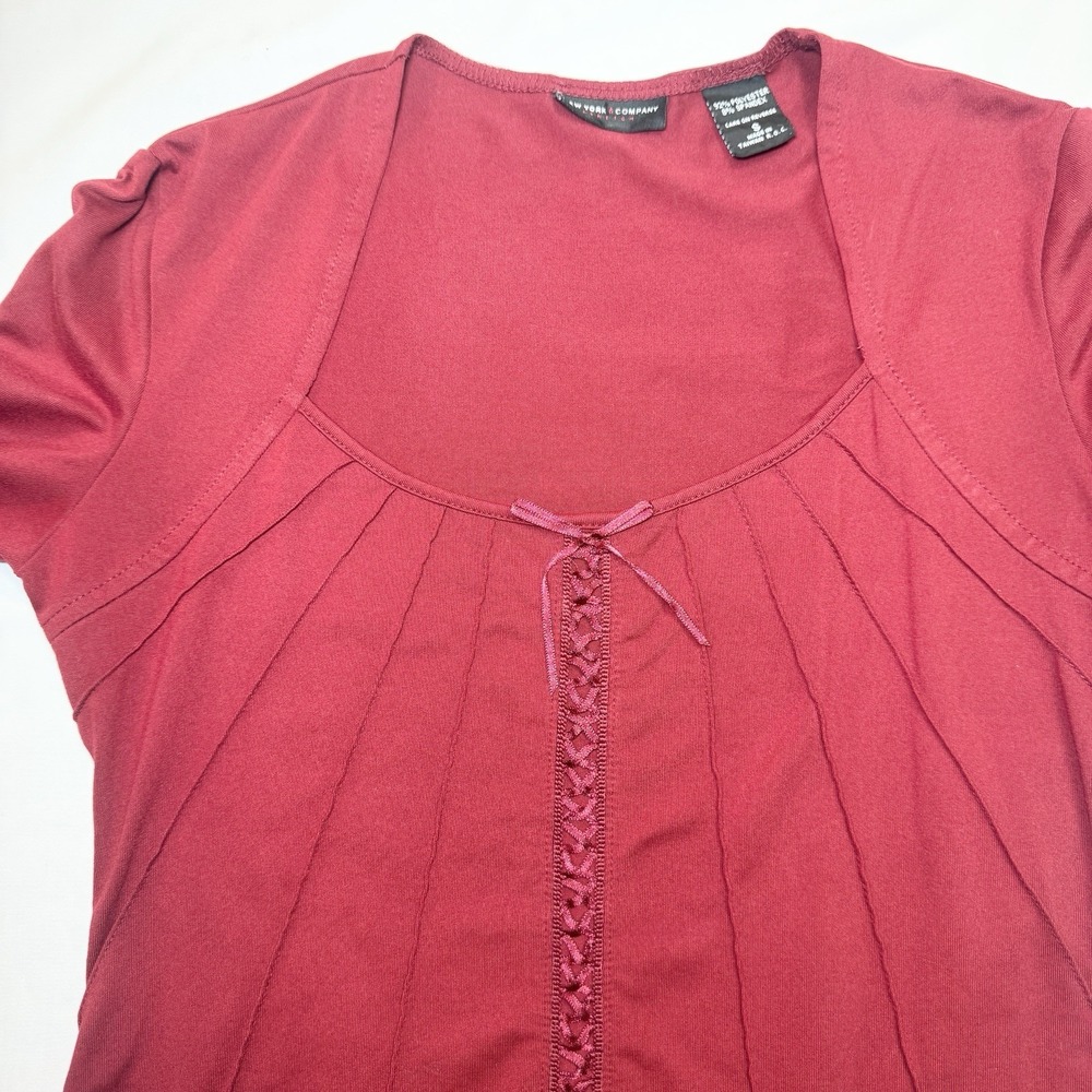 Vtg New York & Co Lace Up Corset Top S Y2k Whimsigoth Renaissance Romantic Fairy - Picture 7 of 13